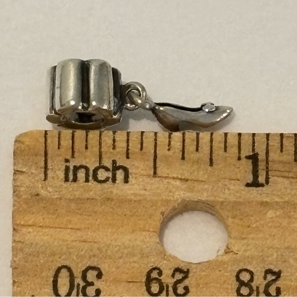 PANDORA High heel shoe dangle bead sterling silver charm marked 925 ALE - Picture 11 of 11